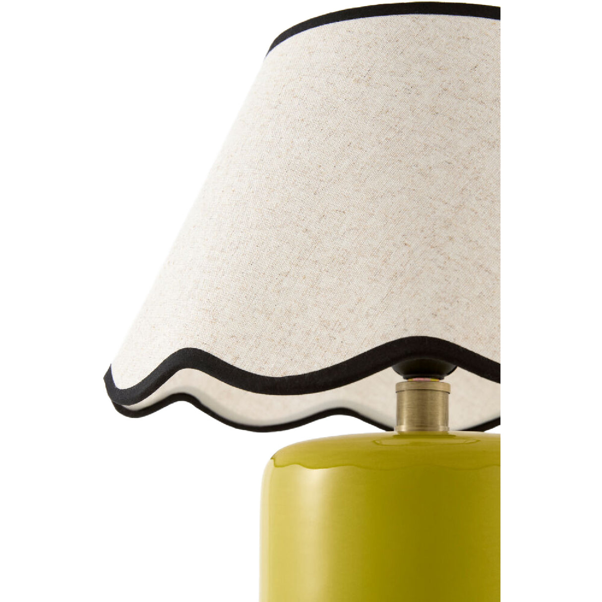 Modern European furniture - Scalloped Linen Ceramic Table Lamp - www.oroa.com | Oroa.com