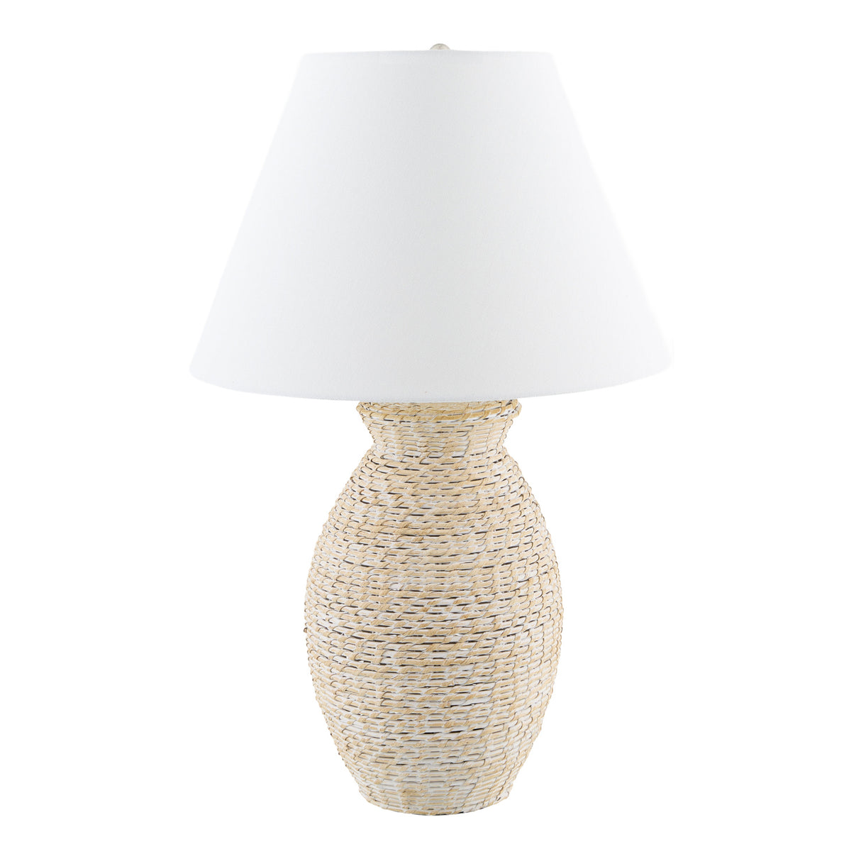 Modern European furniture - Painted Rattan Accent Table Lamp - www.oroa.com | Oroa.com