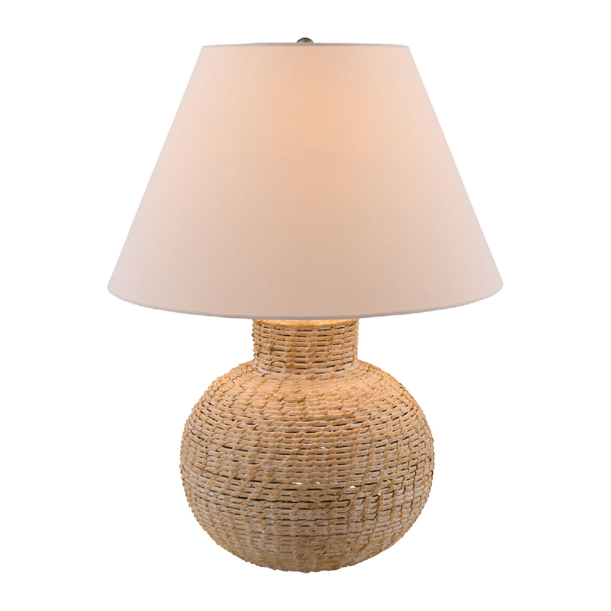 Modern European furniture - White Rattan Base Table Lamp - www.oroa.com | Oroa.com