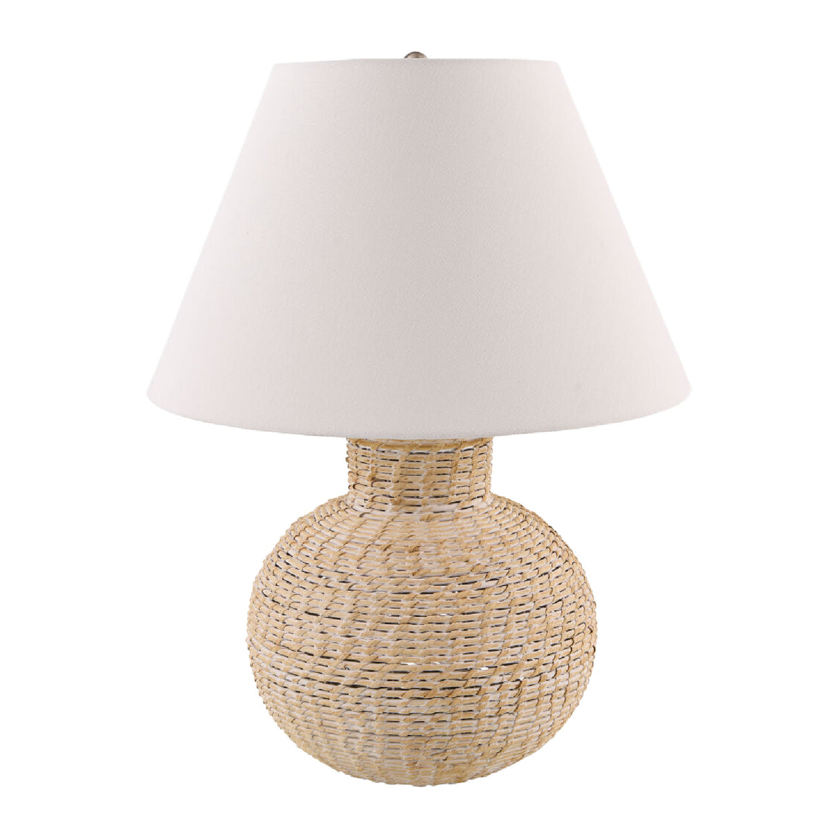 Modern European furniture - White Rattan Base Table Lamp - www.oroa.com | Oroa.com