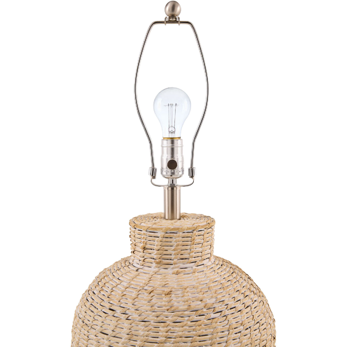 Modern European furniture - White Rattan Base Table Lamp - www.oroa.com | Oroa.com