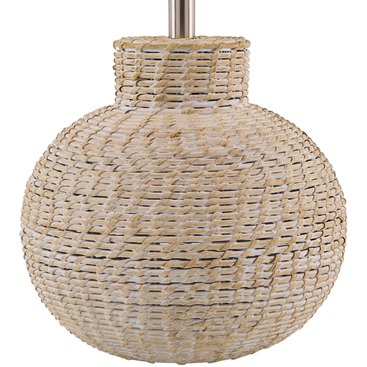 Modern European furniture - White Rattan Base Table Lamp - www.oroa.com | Oroa.com