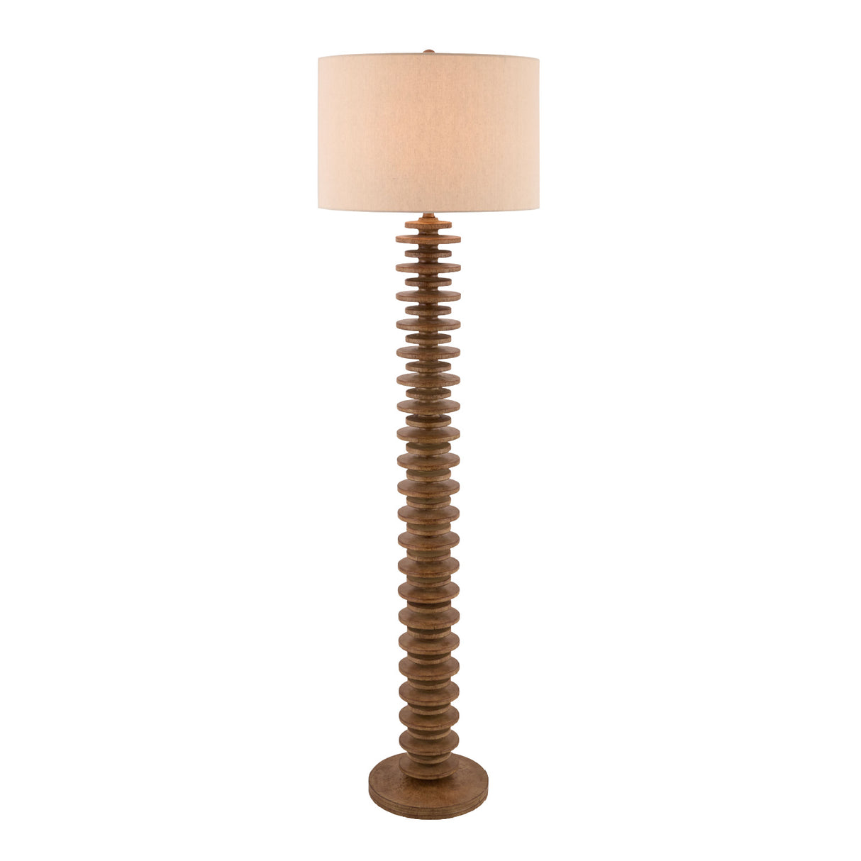 Modern European furniture - Beige Stacked Base Floor Lamp - www.oroa.com | Oroa.com