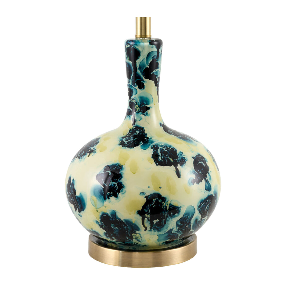Modern European furniture - Painted Blue Glass Table Lamp - www.oroa.com | Oroa.com