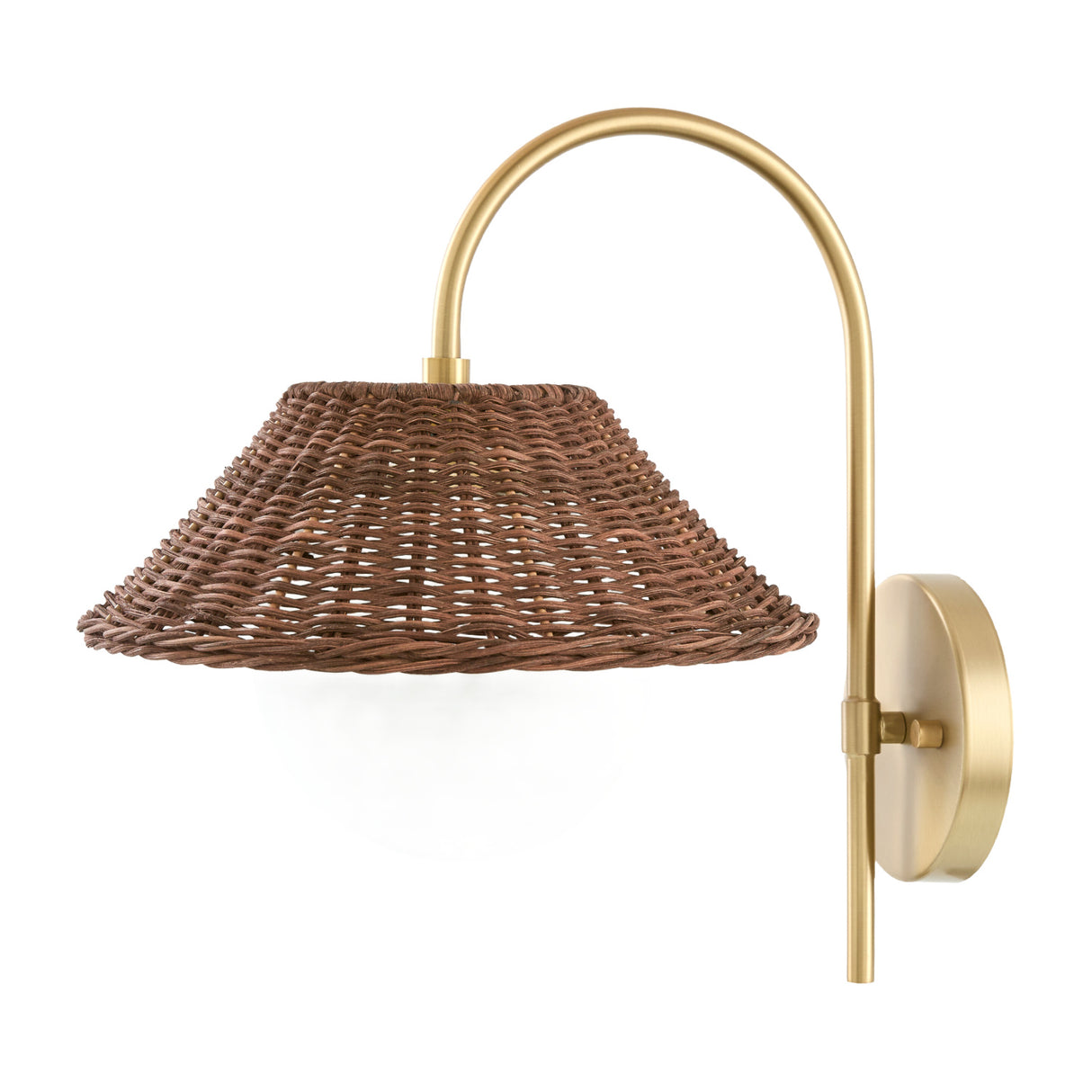 Modern European furniture - Brown Rattan Shade Wall Lamp - www.oroa.com | Oroa.com