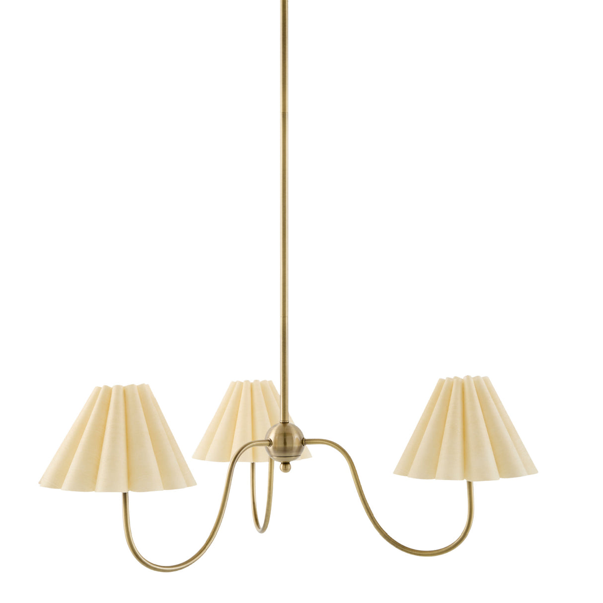 Modern European furniture - Pleated Linen 3-Light Chandelier - www.oroa.com | Oroa.com