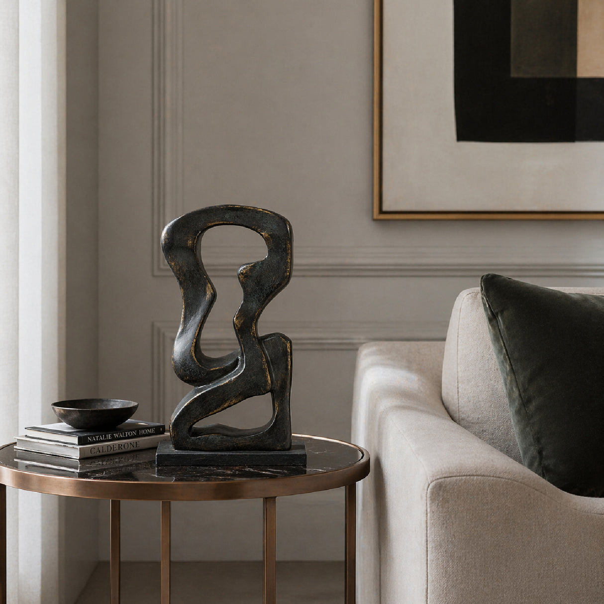 Modern European furniture - Antiqued Iron Decorative Sculpture - www.oroa.com | Oroa.com
