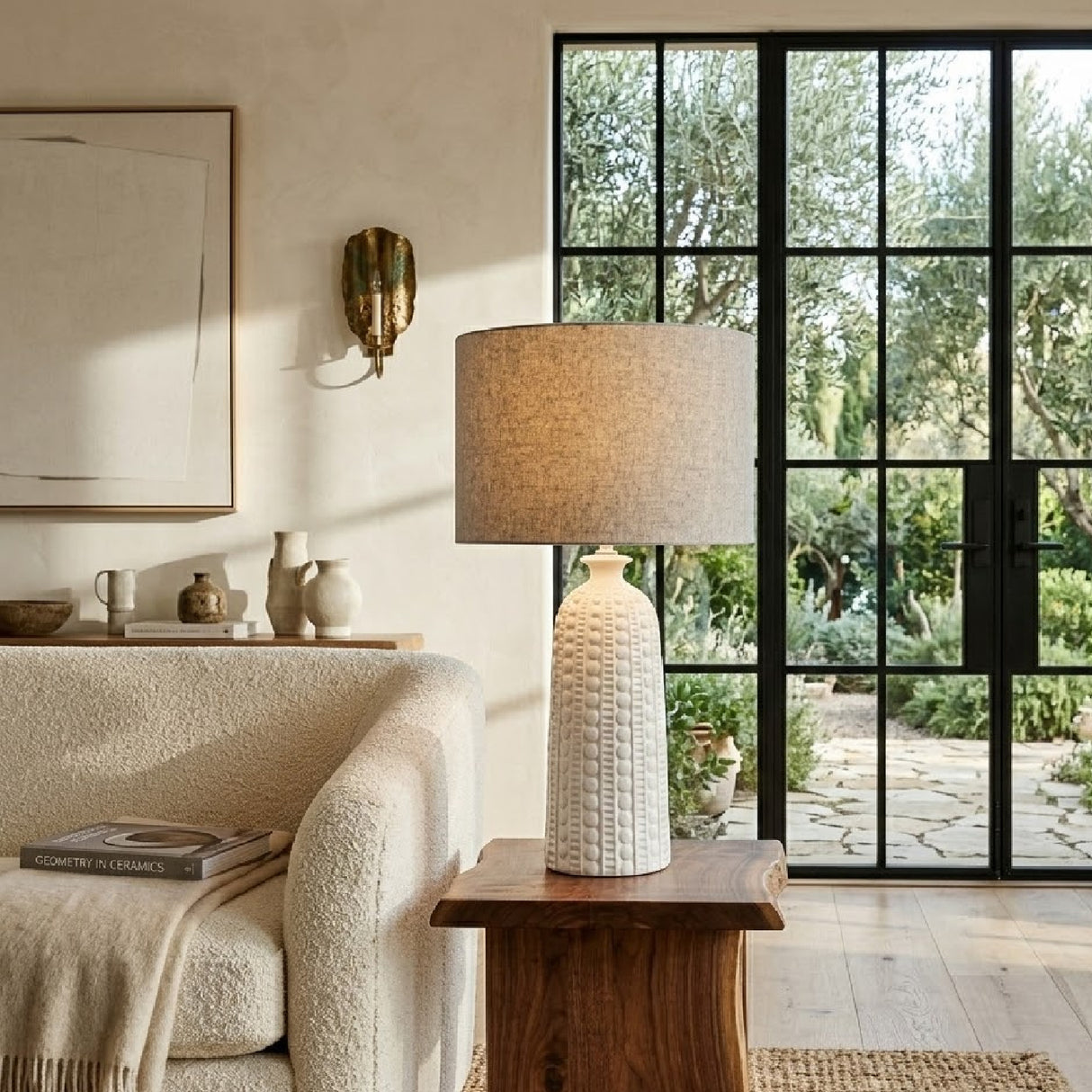 Modern European furniture - Crackle White Ceramic Table Lamp - www.oroa.com | Oroa.com
