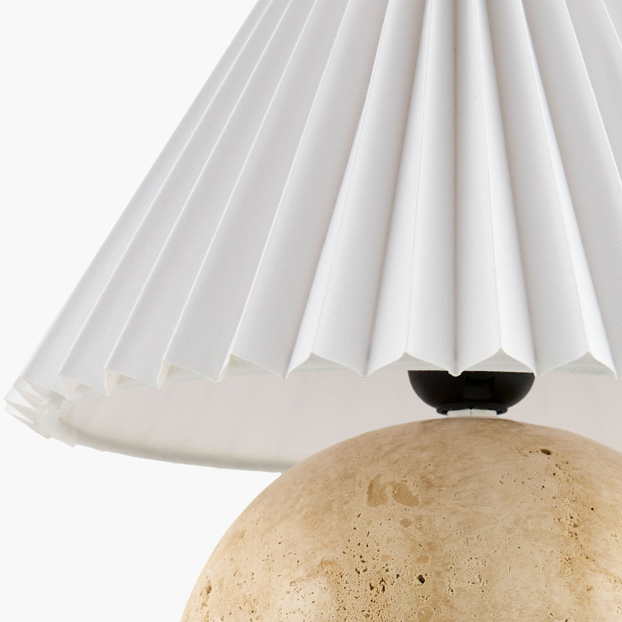 Modern European furniture - Travertine Pleated Linen Table Lamp - www.oroa.com | Oroa.com