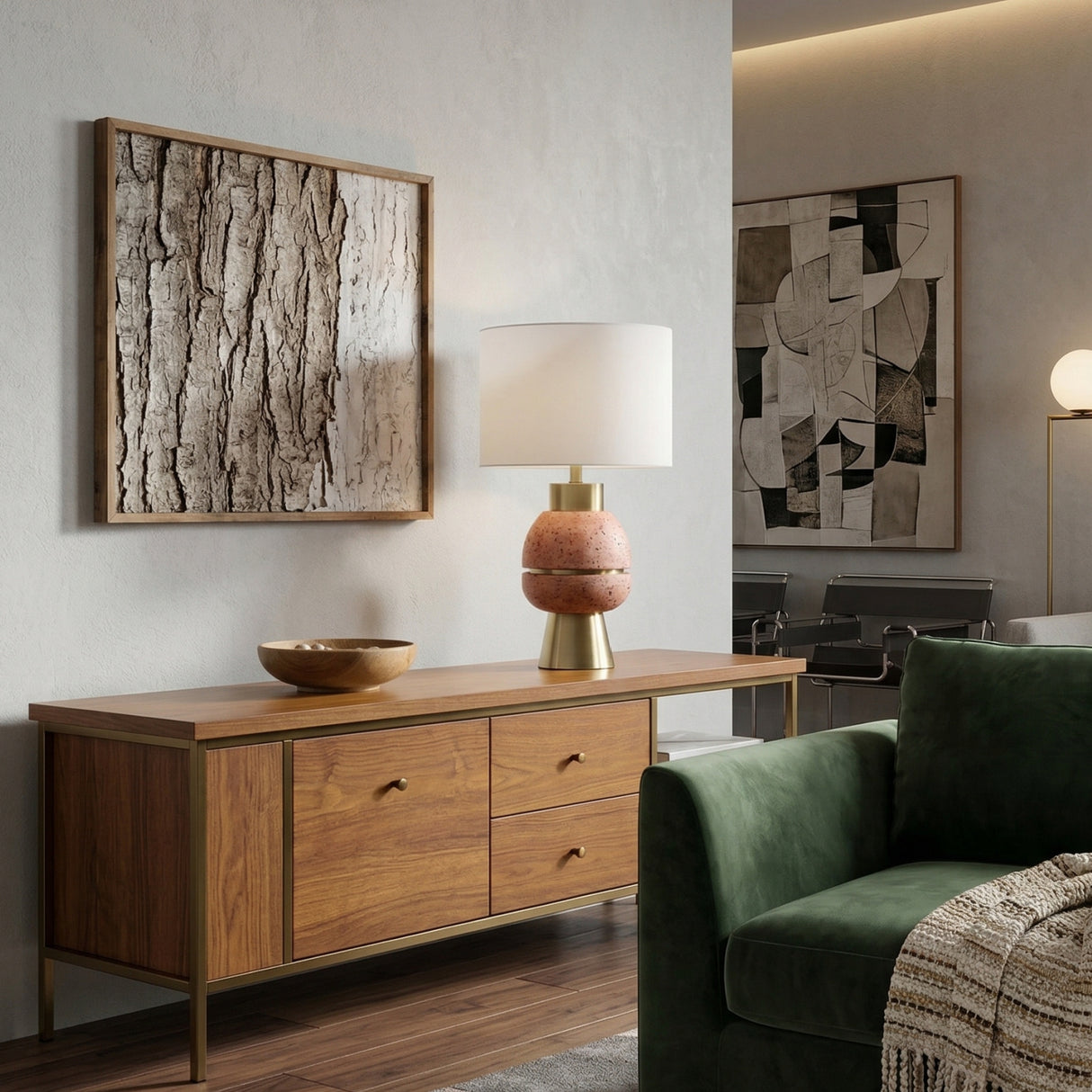Modern European furniture - Textured Stacked Base Table Lamp - www.oroa.com | Oroa.com