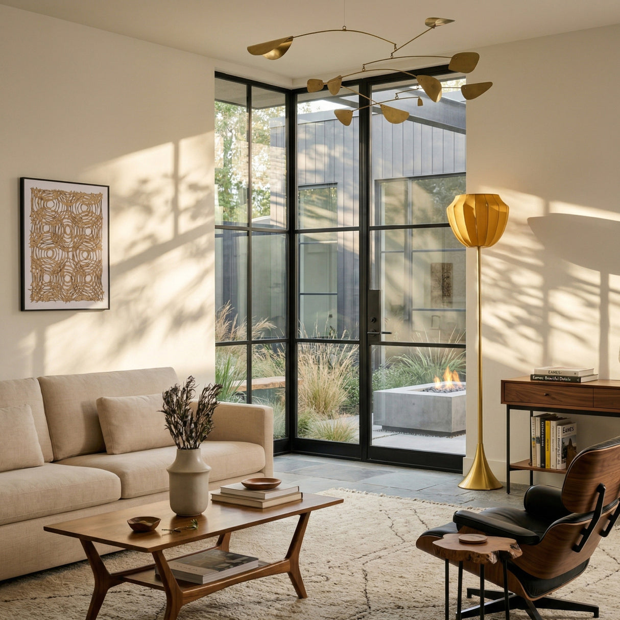 Modern European furniture - Yellow Linen Accent Floor Lamp - www.oroa.com | Oroa.com