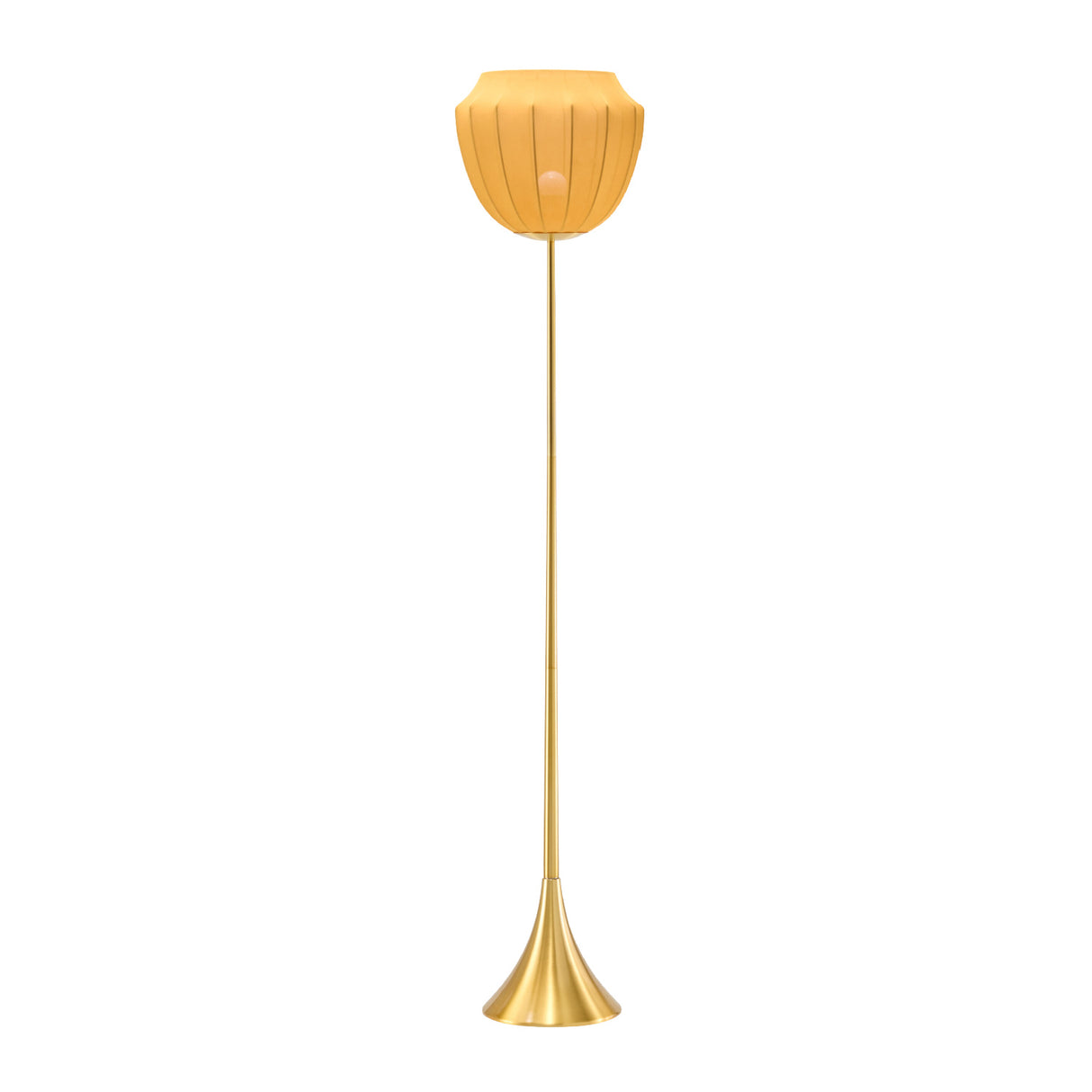 Modern European furniture - Yellow Linen Accent Floor Lamp - www.oroa.com | Oroa.com
