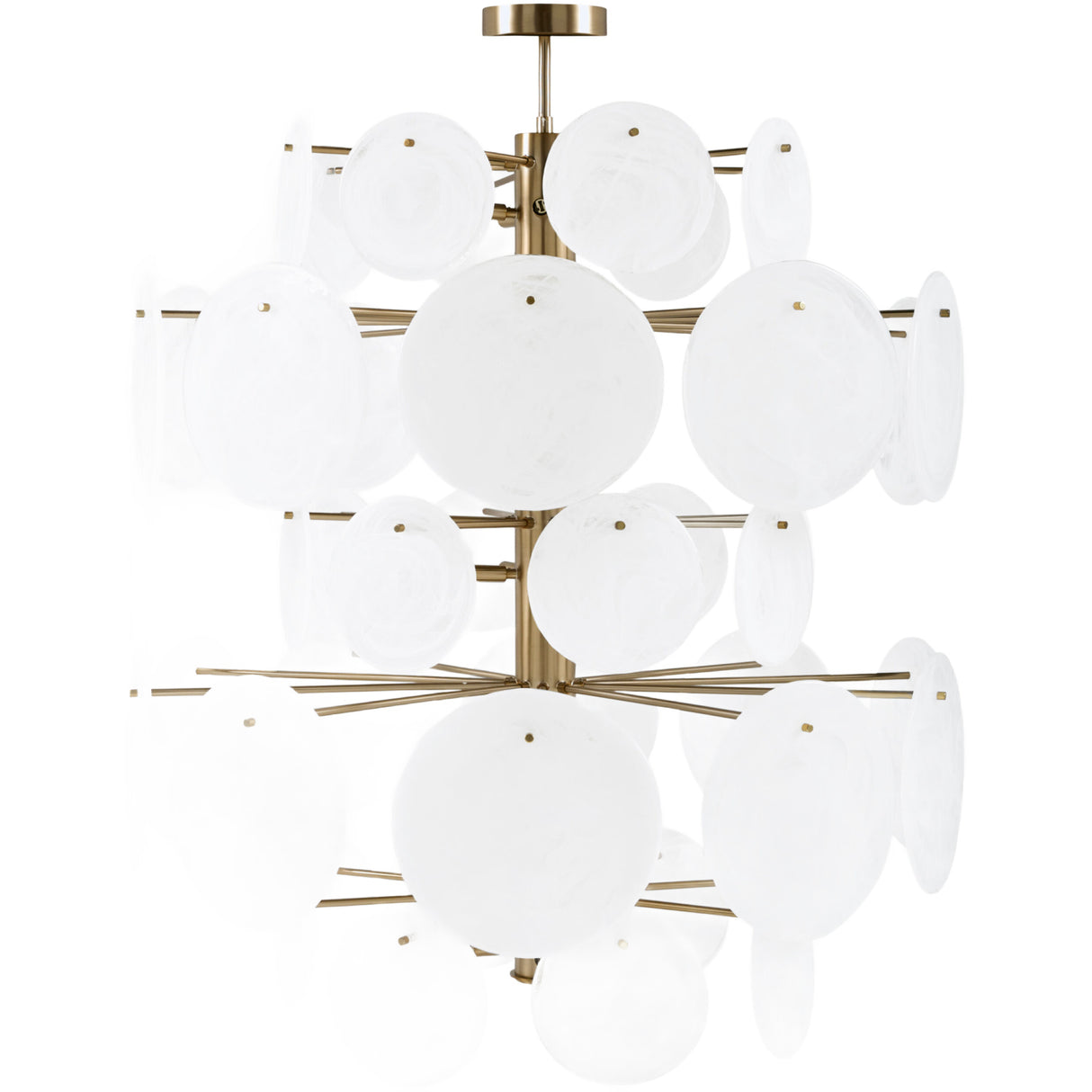 White Glass Plates Chandelier | Oroa.com