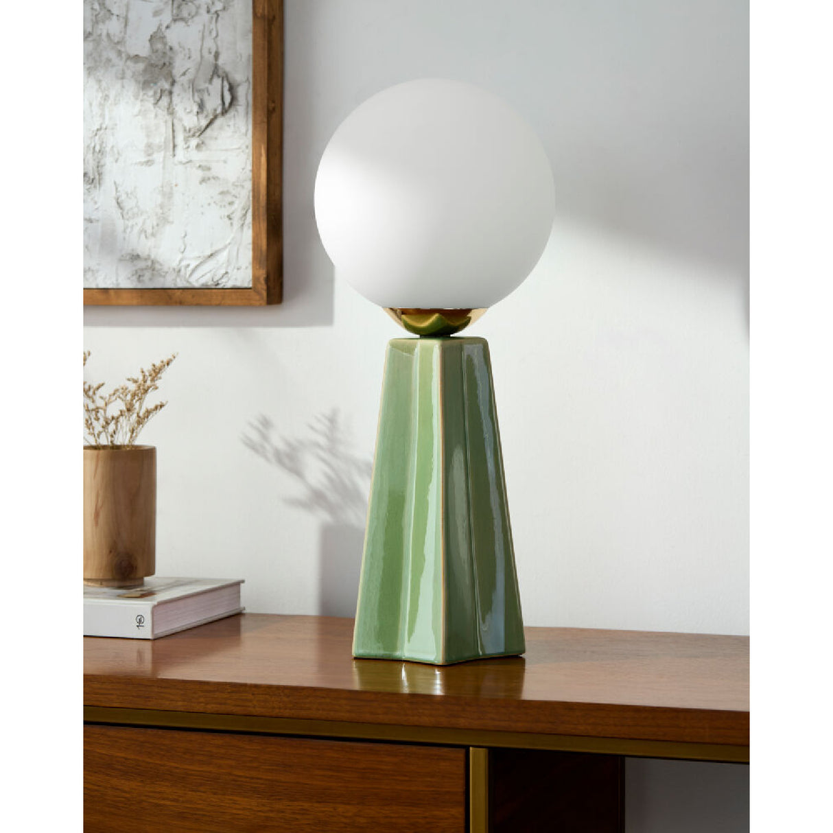 White Glass Globe Table Lamp | Oroa.com