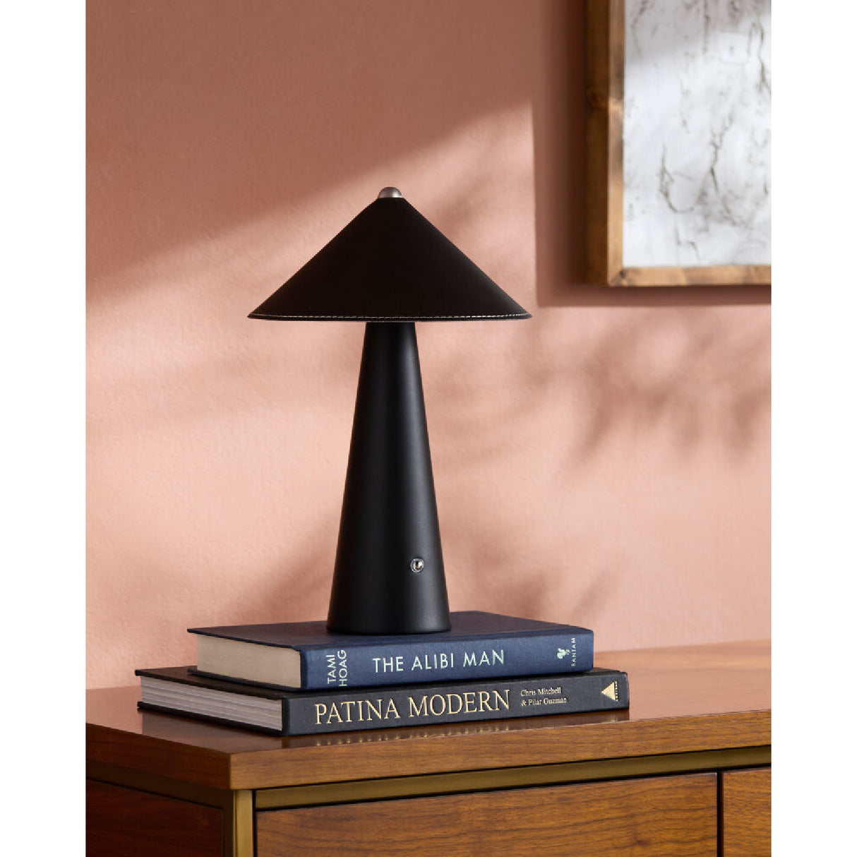 Modern European furniture - Brushed Leather Accent Table Lamp - www.oroa.com | Oroa.com