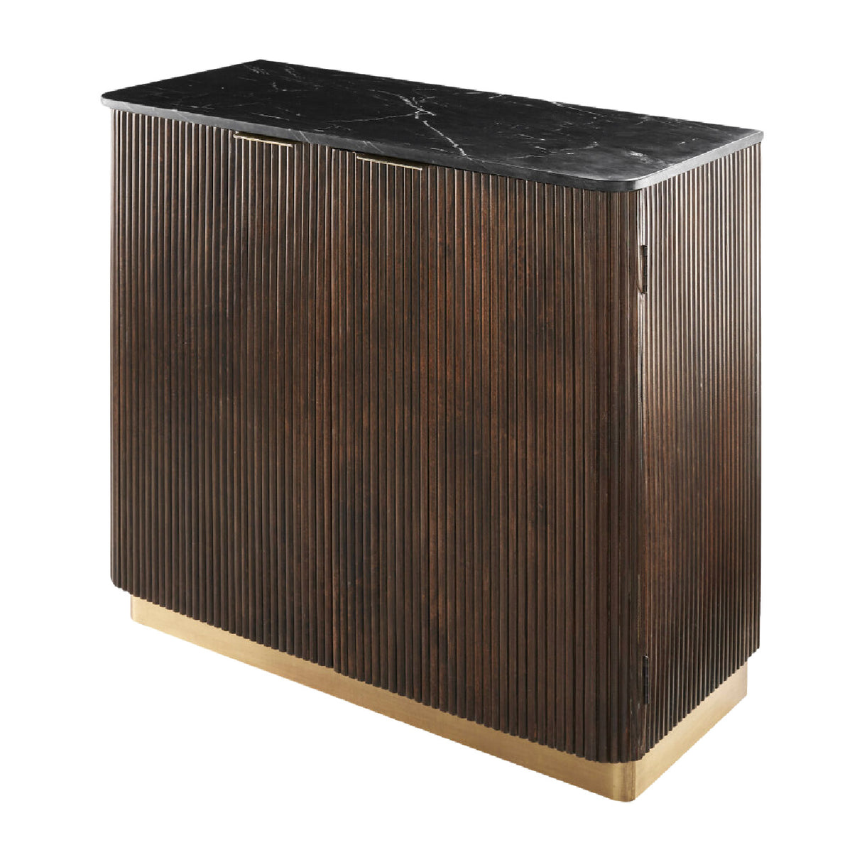 Modern European furniture - Reeded Wood 2-Door Cabinet - www.oroa.com | Oroa.com