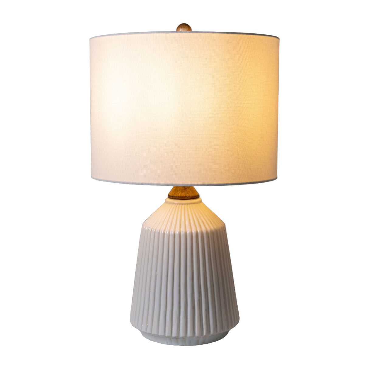 Modern European furniture - Reeded Glazed Ceramic Table Lamp - www.oroa.com | Oroa.com