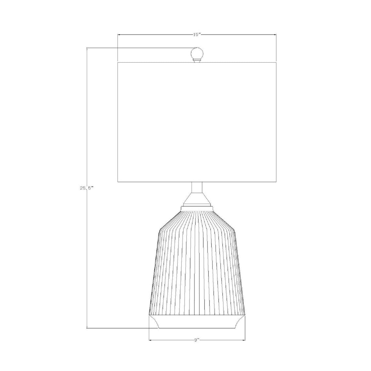 Modern European furniture - Reeded Glazed Ceramic Table Lamp - www.oroa.com | Oroa.com
