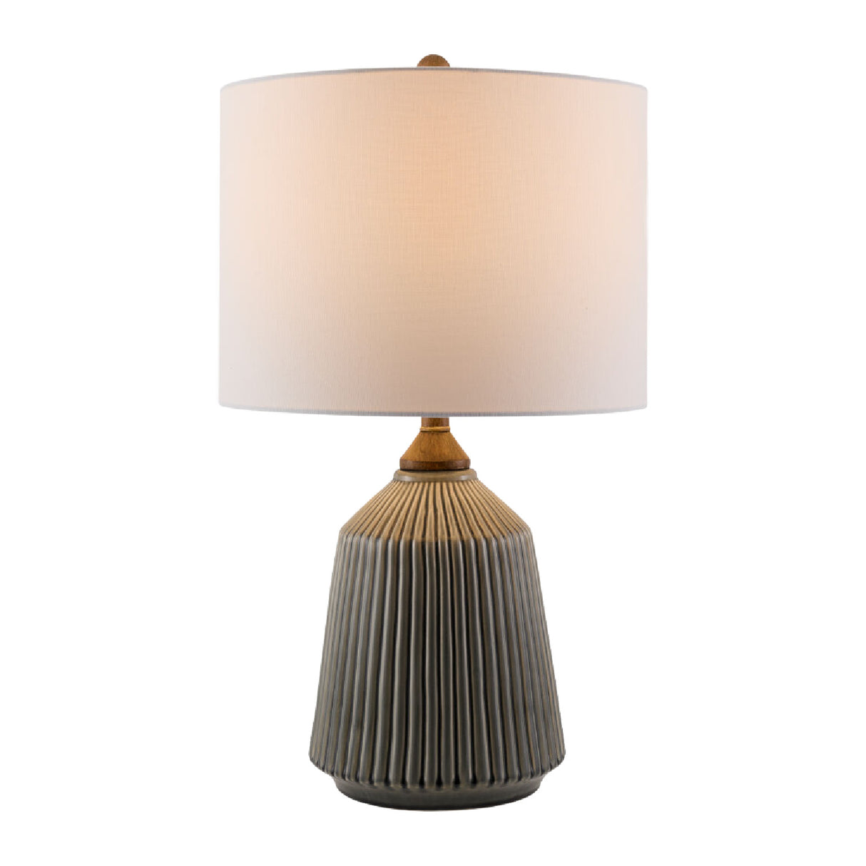 Modern European furniture - Reeded Glazed Ceramic Table Lamp - www.oroa.com | Oroa.com
