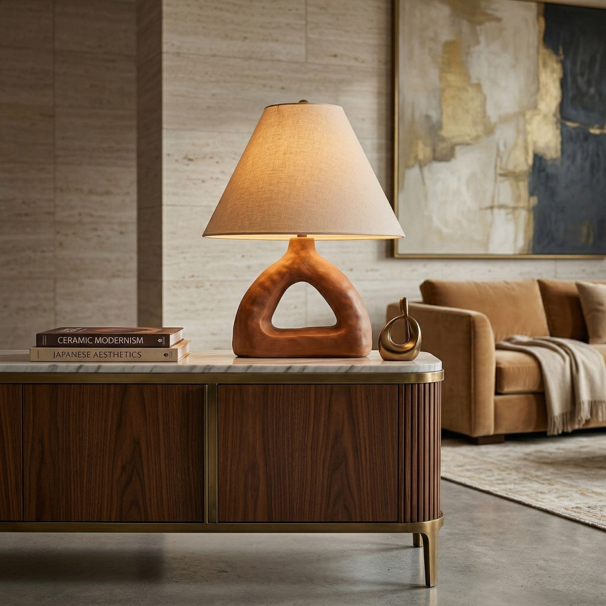 Modern European furniture - Triangular Ceramic Table Lamp - www.oroa.com | Oroa.com