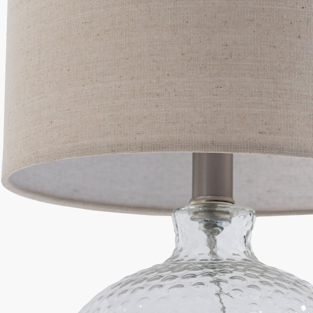 Modern European furniture - Beige Linen Glass Table Lamp - www.oroa.com | Oroa.com
