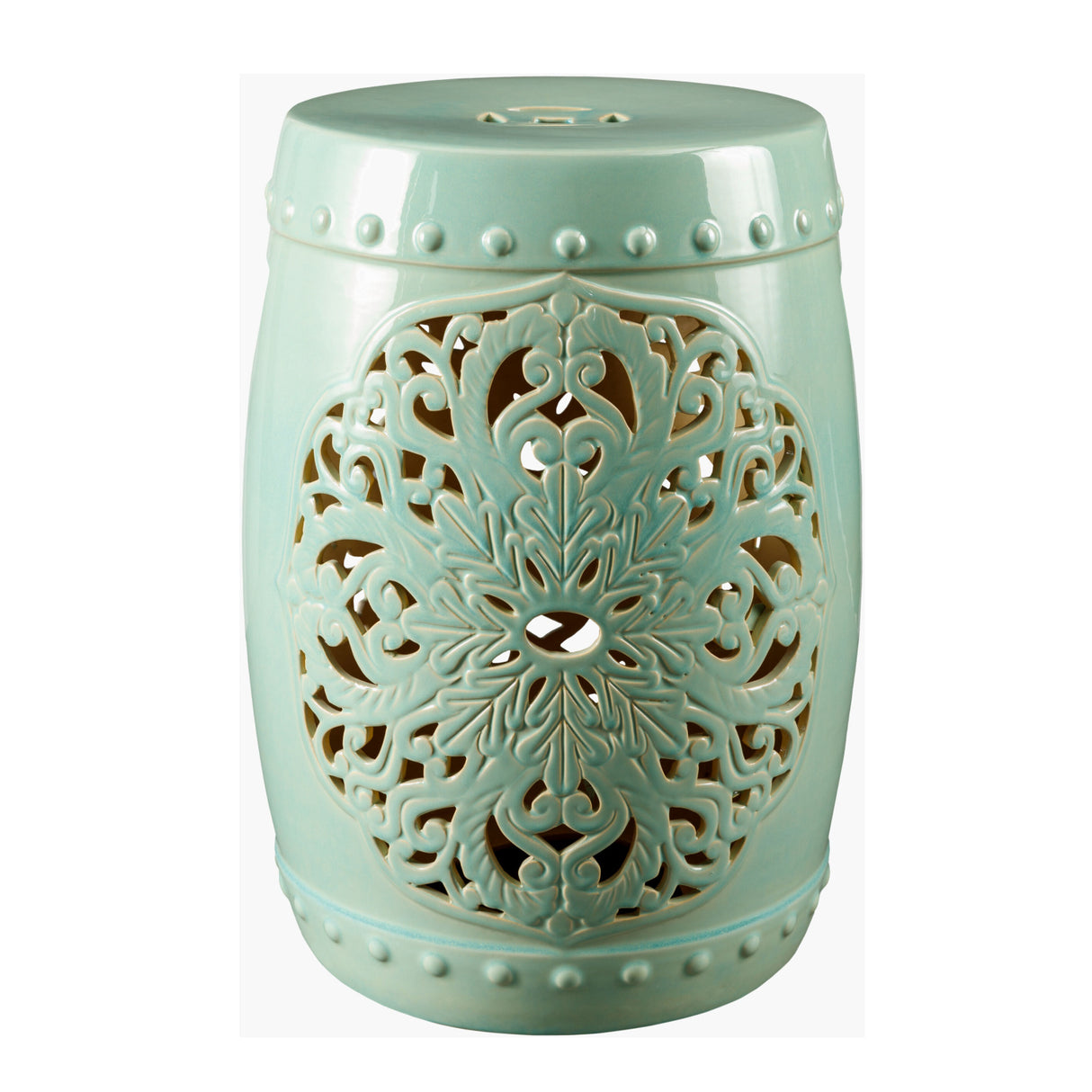 Modern European furniture - Ceramic Carved Outdoor Stool - www.oroa.com | Oroa.com