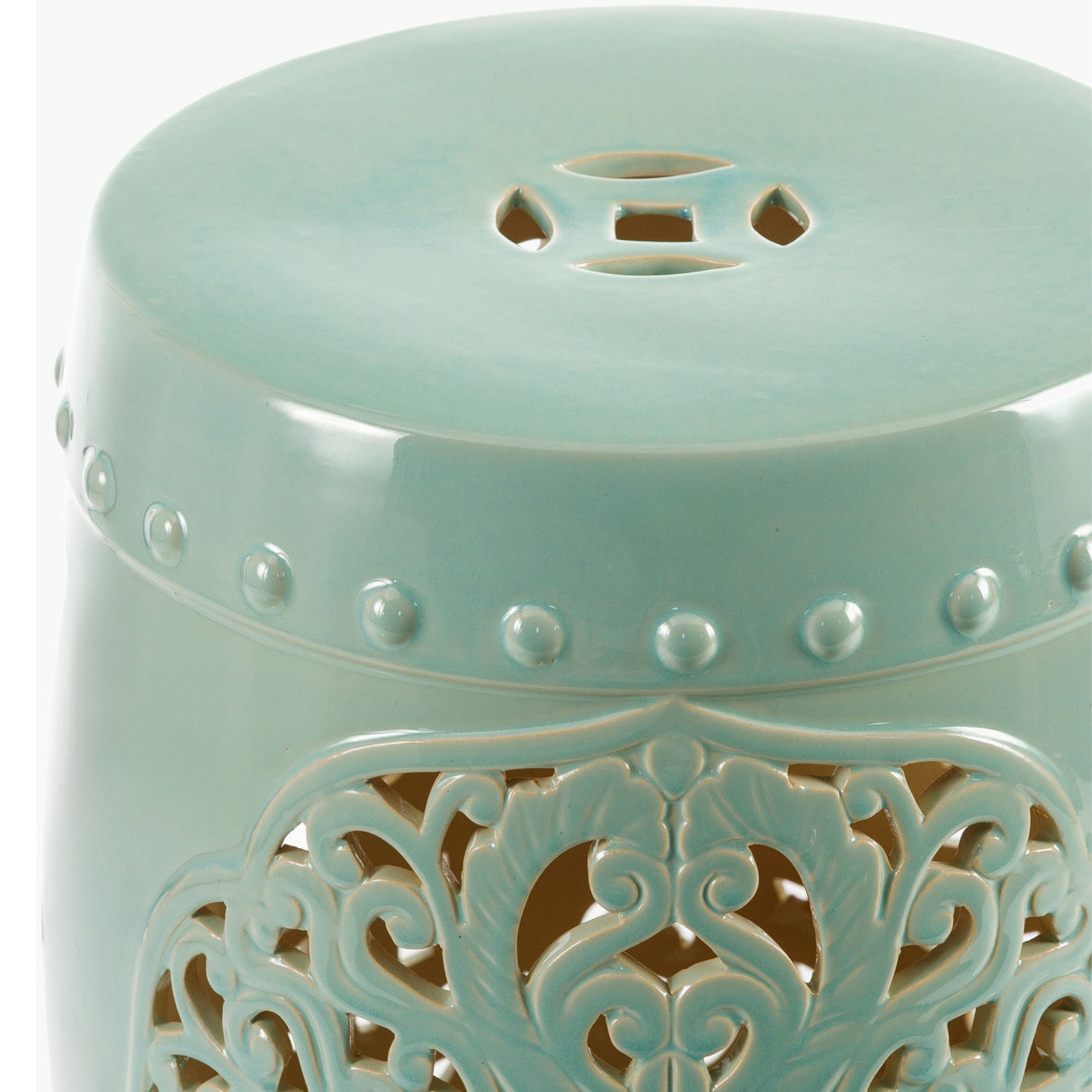 Modern European furniture - Ceramic Carved Outdoor Stool - www.oroa.com | Oroa.com