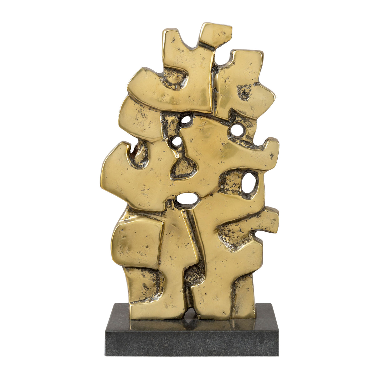 Modern European furniture - Antique Gold Abstract Sculpture - www.oroa.com | Oroa.com