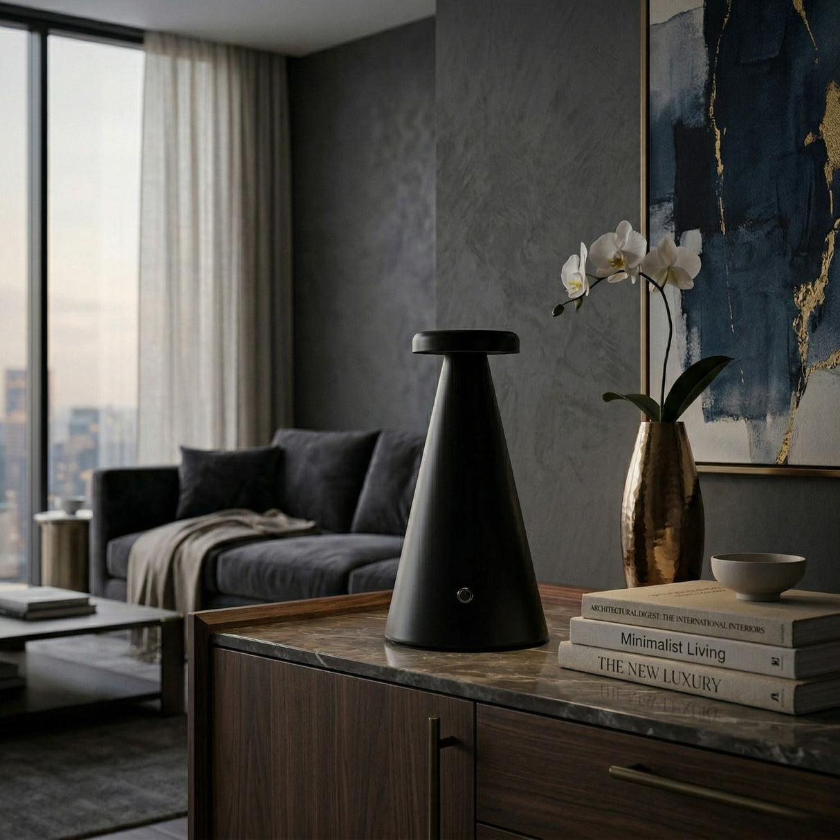 Modern European furniture - Conical Iron Accent Table Lamp - www.oroa.com | Oroa.com