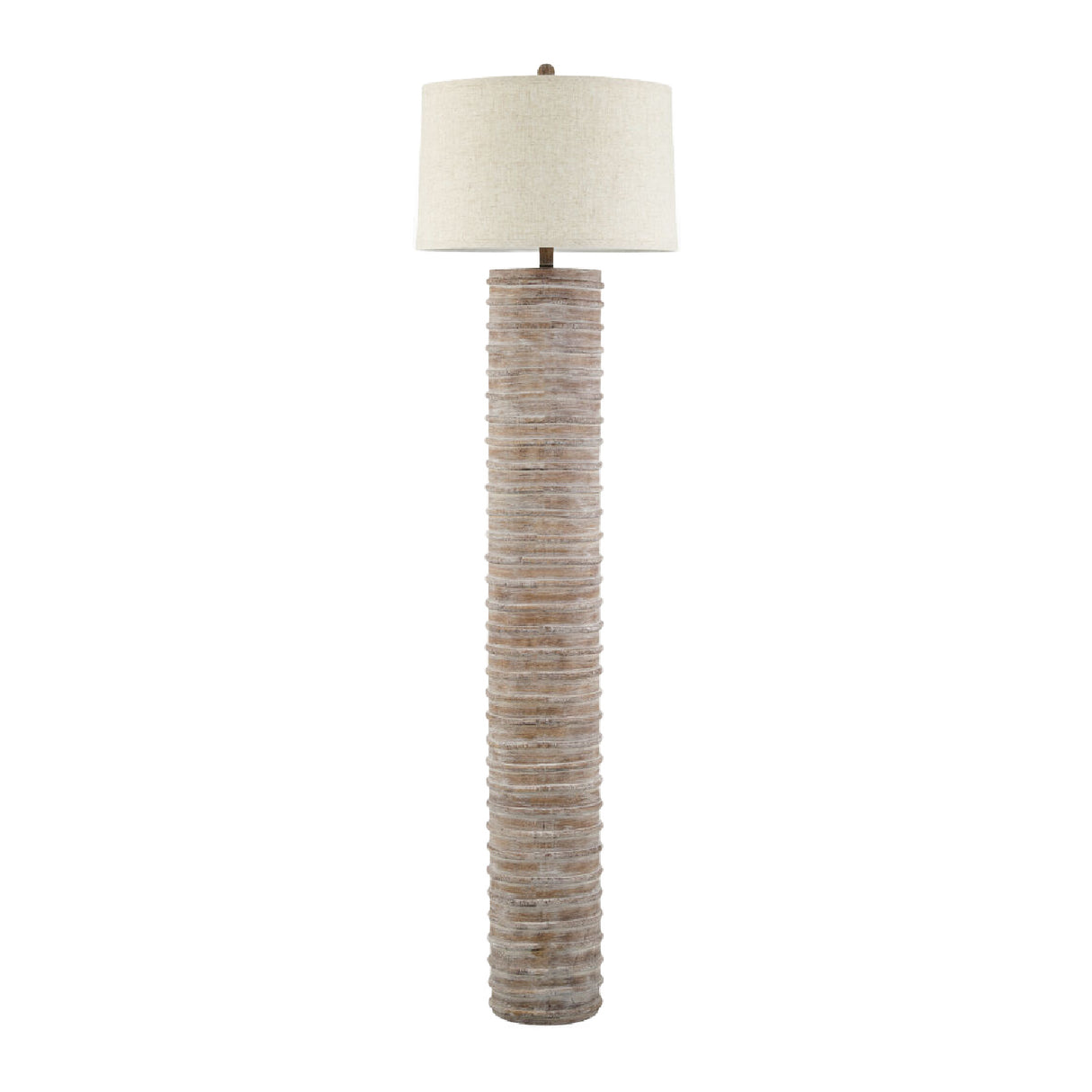 Beige Linen Accent Floor Lamp | Oroa.com