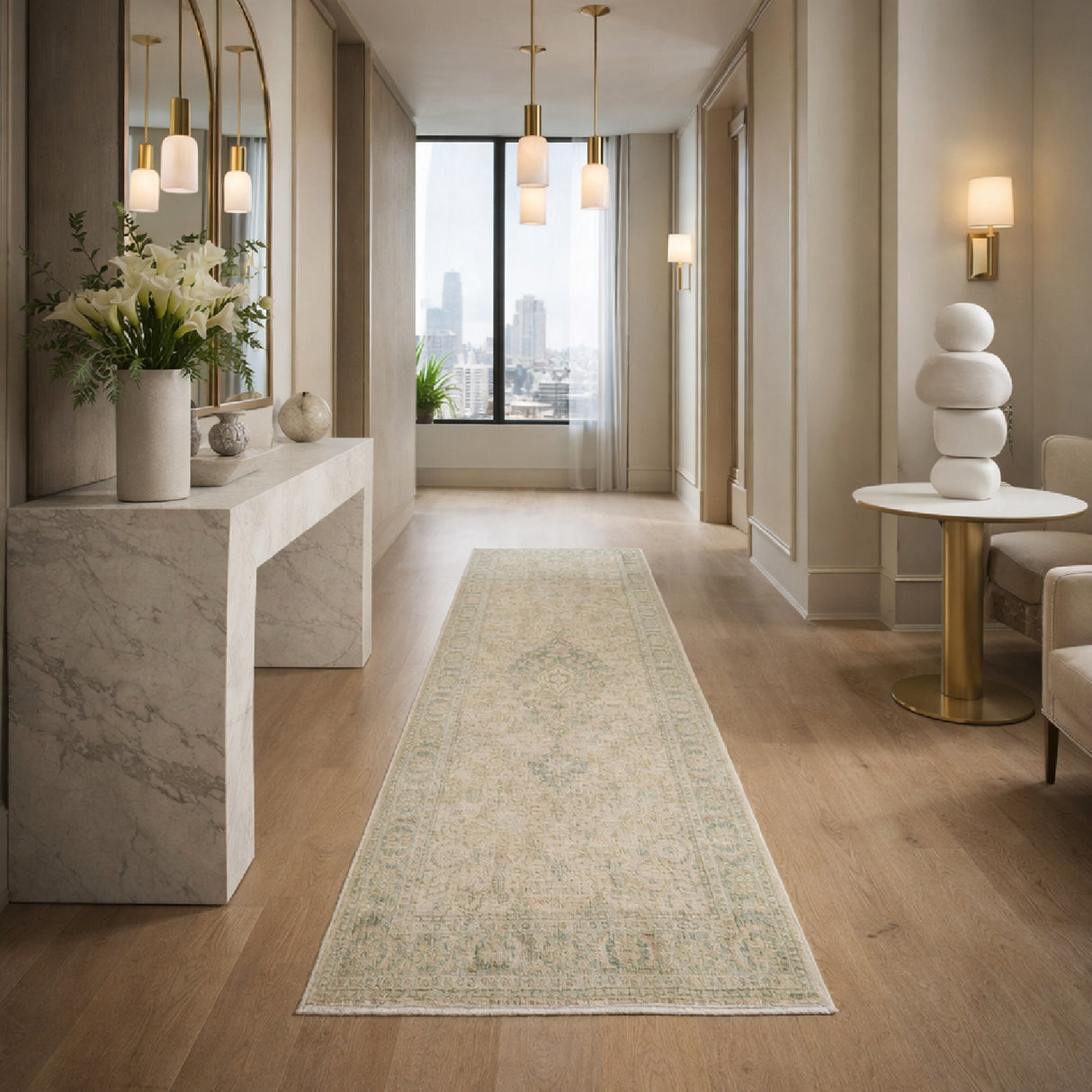 Modern European furniture - Wool Floral Print Table Runner - www.oroa.com | Oroa.com