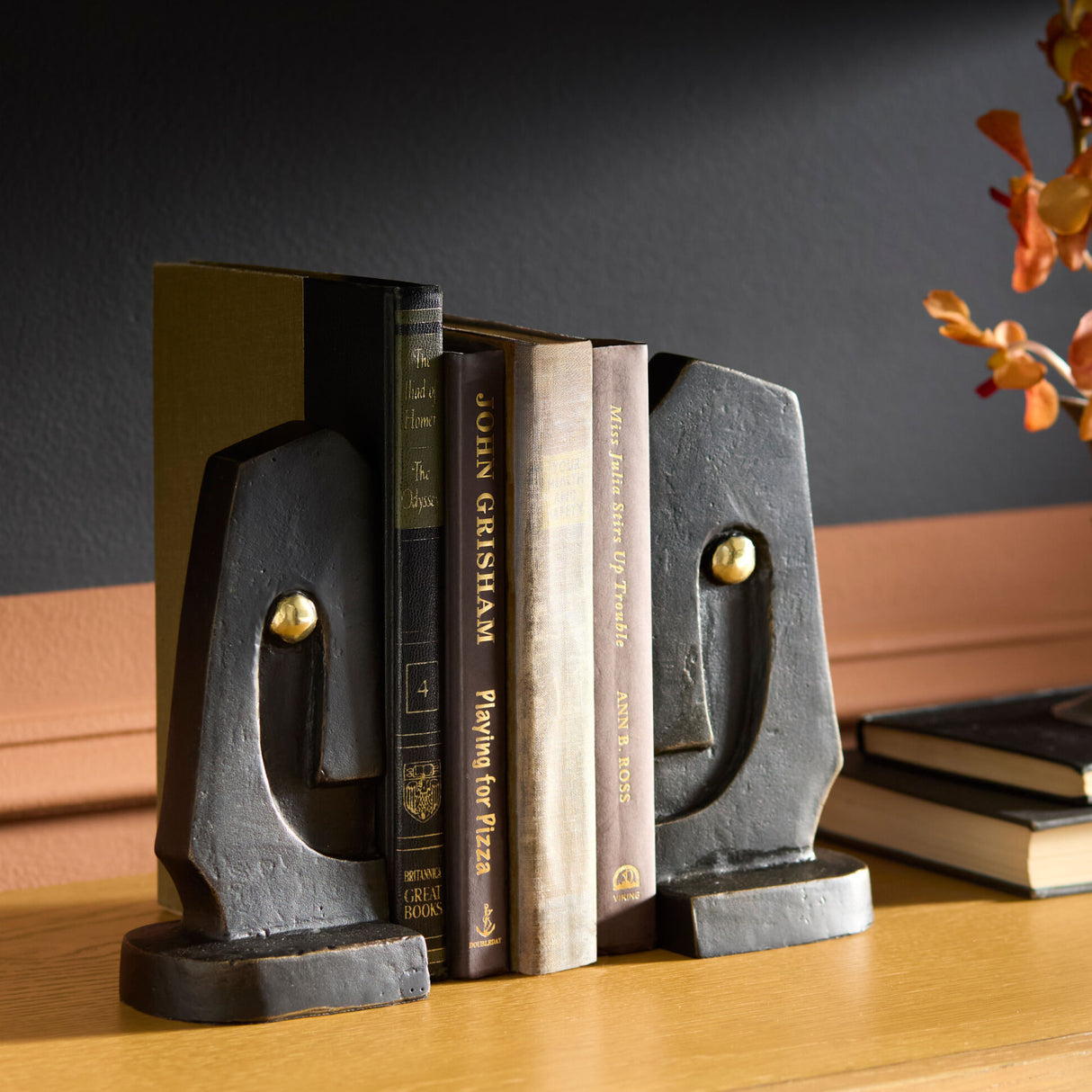 Modern European furniture - Bronze Antiqued Bookend Set (2) - www.oroa.com | Oroa.com