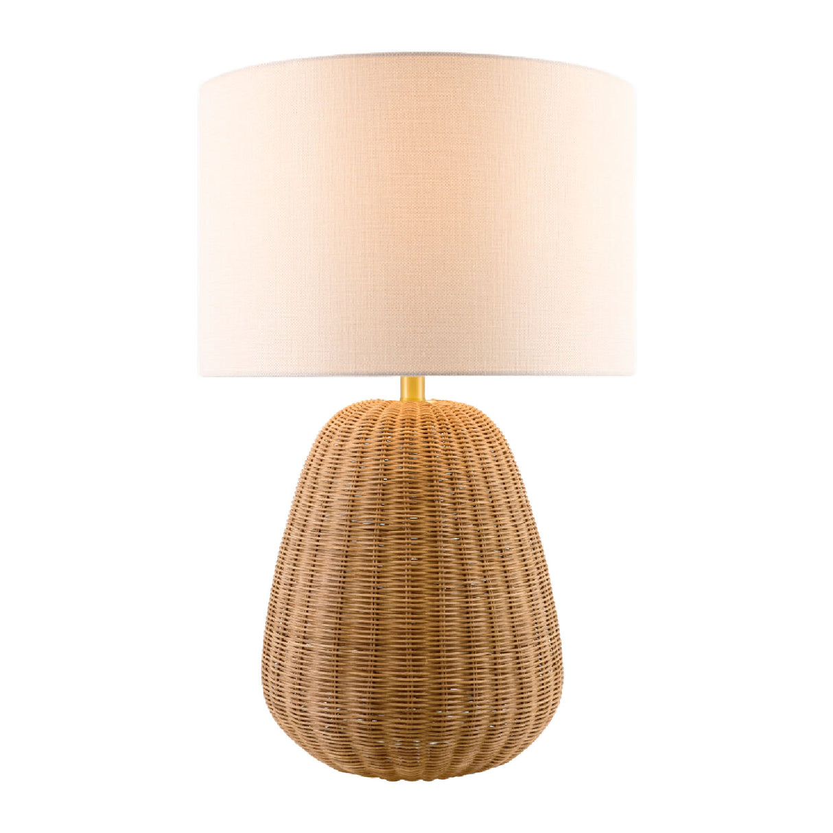 Hand-painted Rattan Linen Table Lamp | Oroa.com