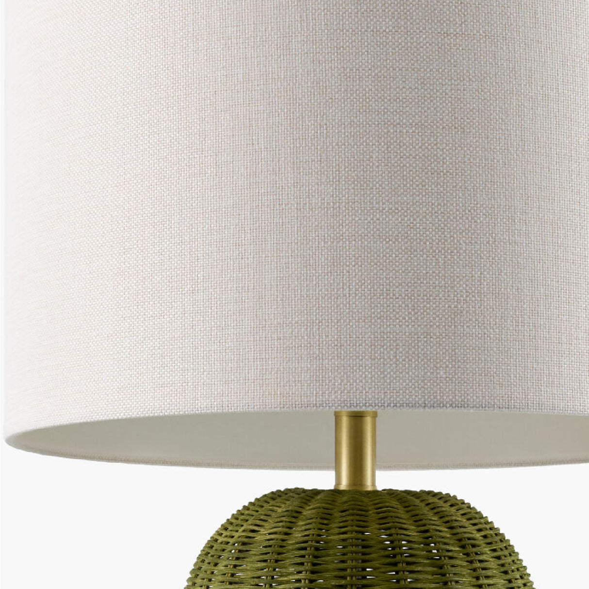 Hand-painted Rattan Linen Table Lamp | Oroa.com