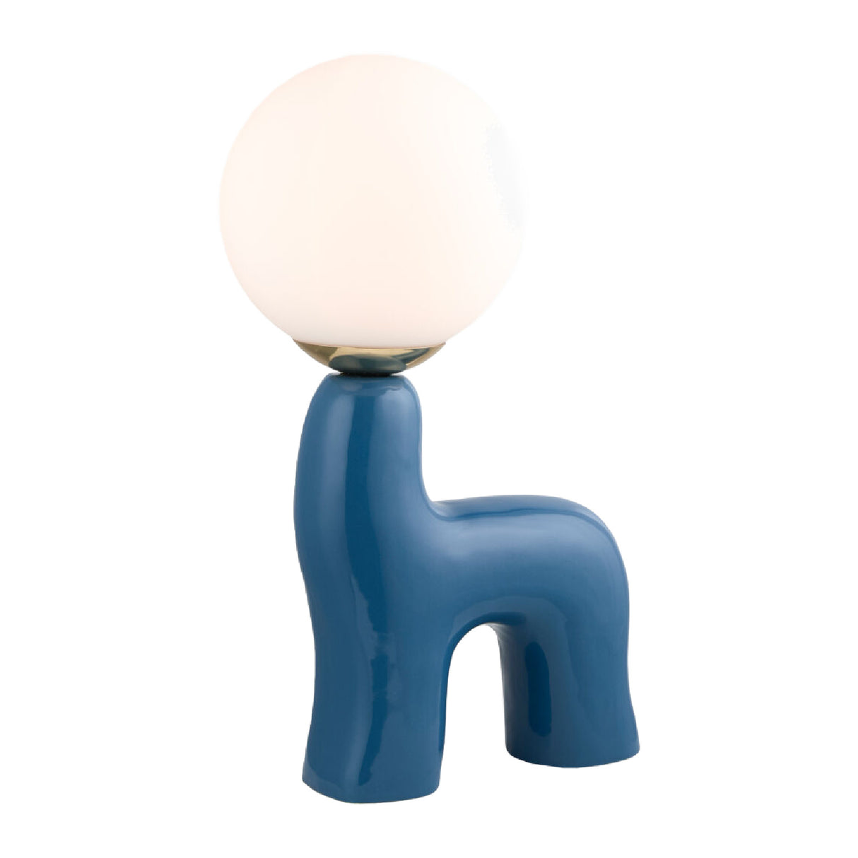 Modern European furniture - White Glass Sculptural Table Lamp - www.oroa.com | Oroa.com