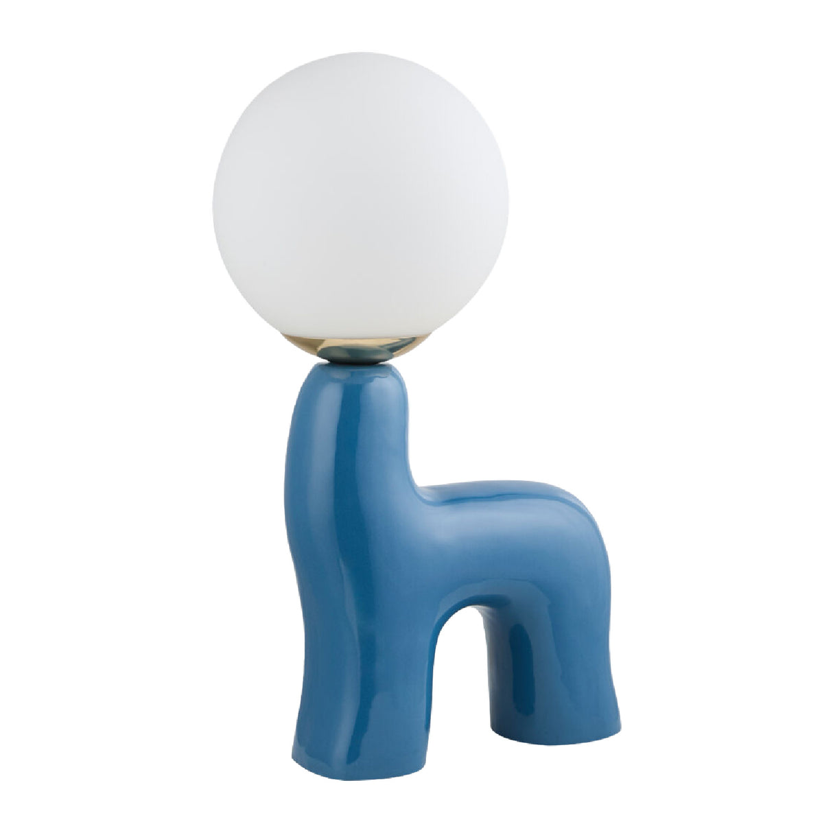 Modern European furniture - White Glass Sculptural Table Lamp - www.oroa.com | Oroa.com