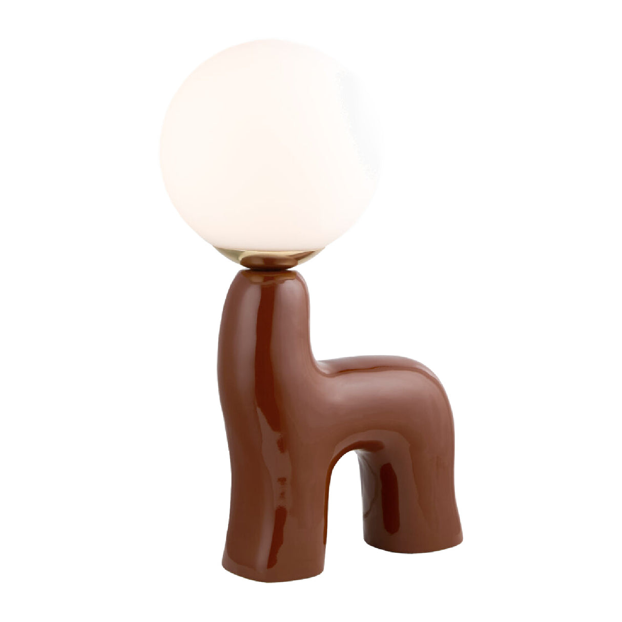Modern European furniture - White Glass Sculptural Table Lamp - www.oroa.com | Oroa.com