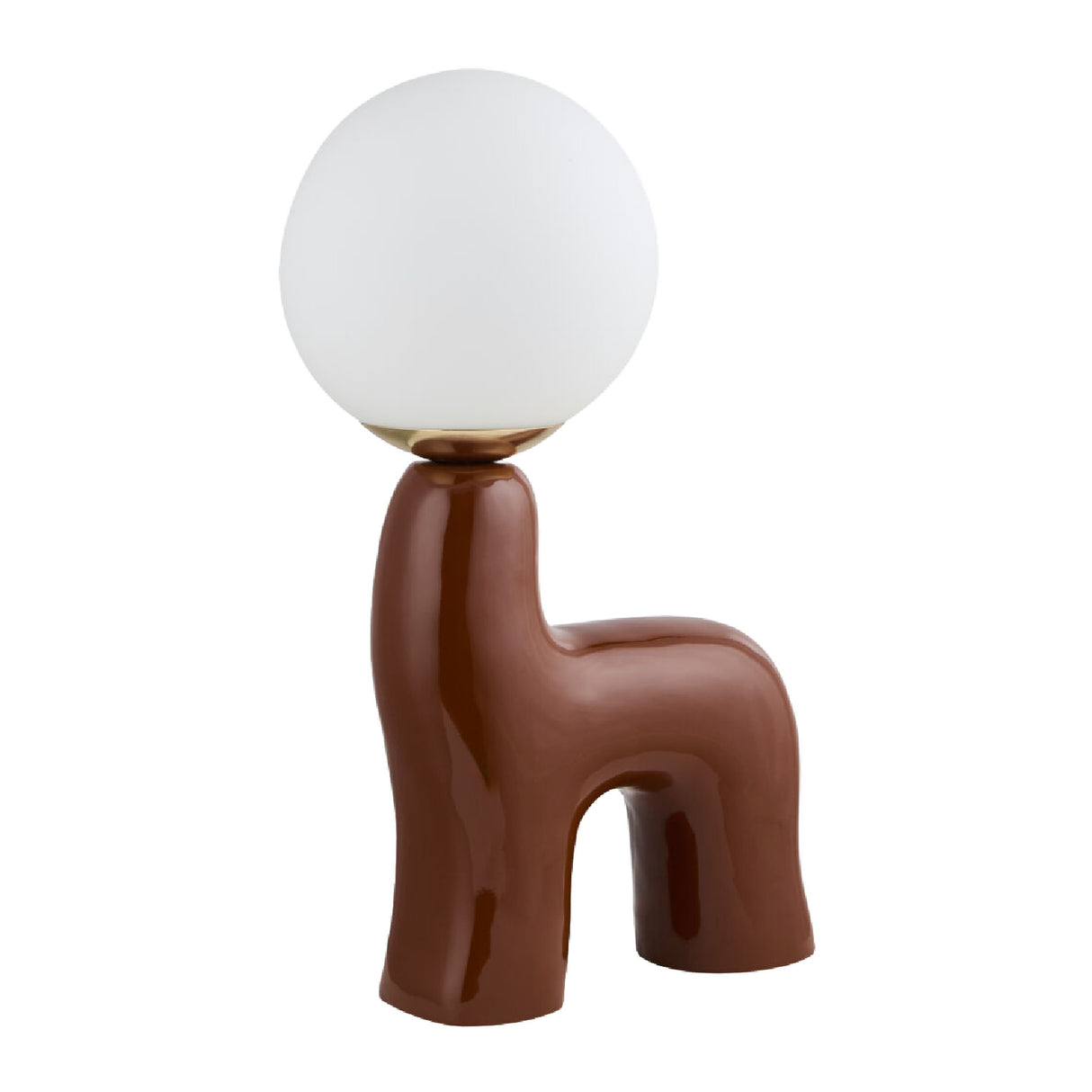Modern European furniture - White Glass Sculptural Table Lamp - www.oroa.com | Oroa.com