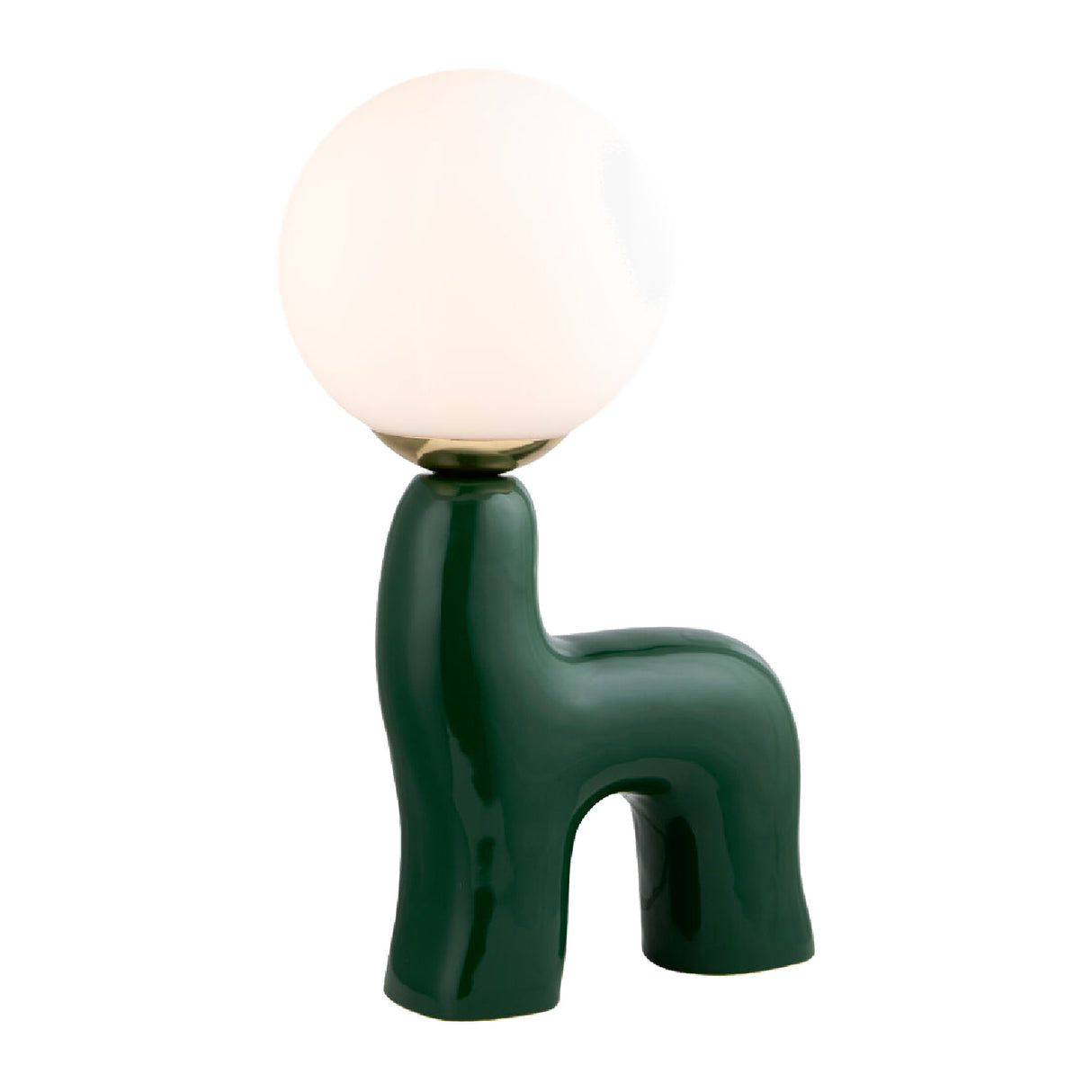 Modern European furniture - White Glass Sculptural Table Lamp - www.oroa.com | Oroa.com