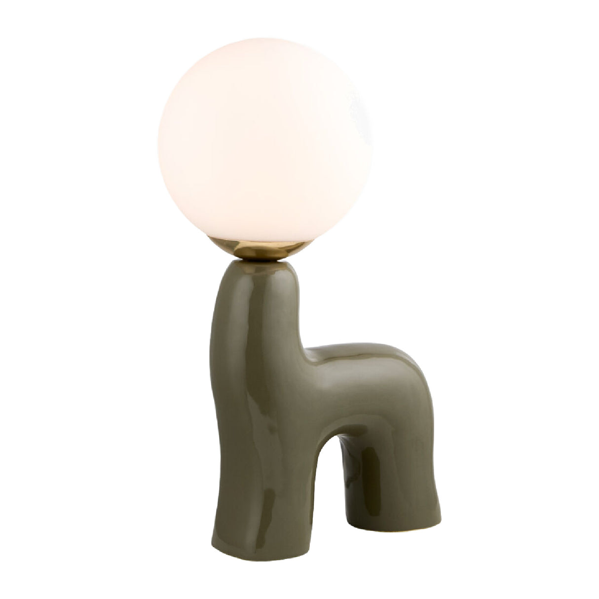 Modern European furniture - White Glass Sculptural Table Lamp - www.oroa.com | Oroa.com
