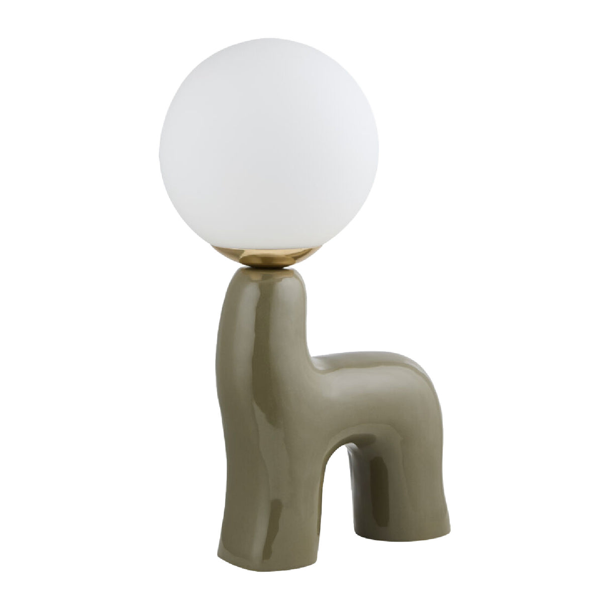 Modern European furniture - White Glass Sculptural Table Lamp - www.oroa.com | Oroa.com