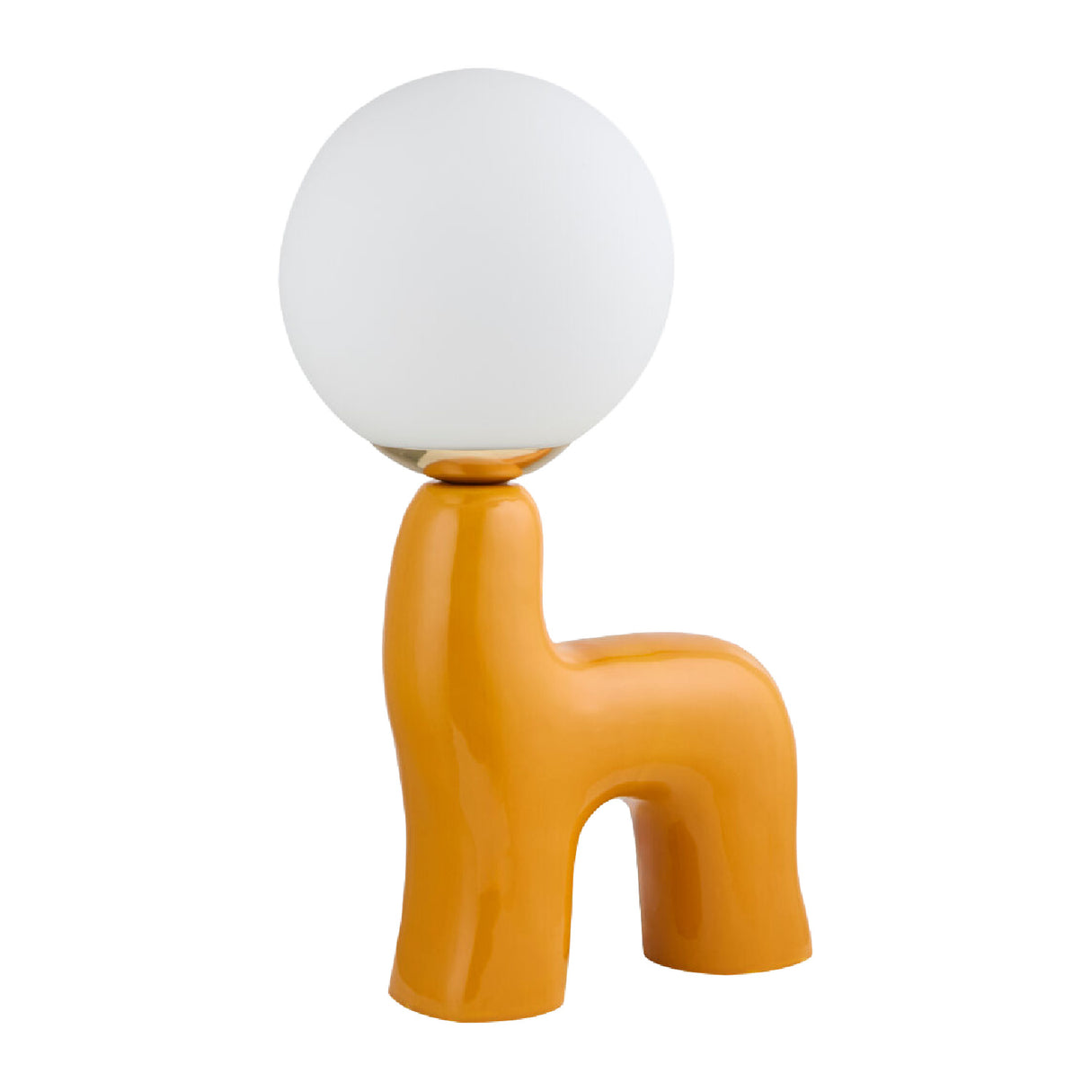 Modern European furniture - White Glass Sculptural Table Lamp - www.oroa.com | Oroa.com