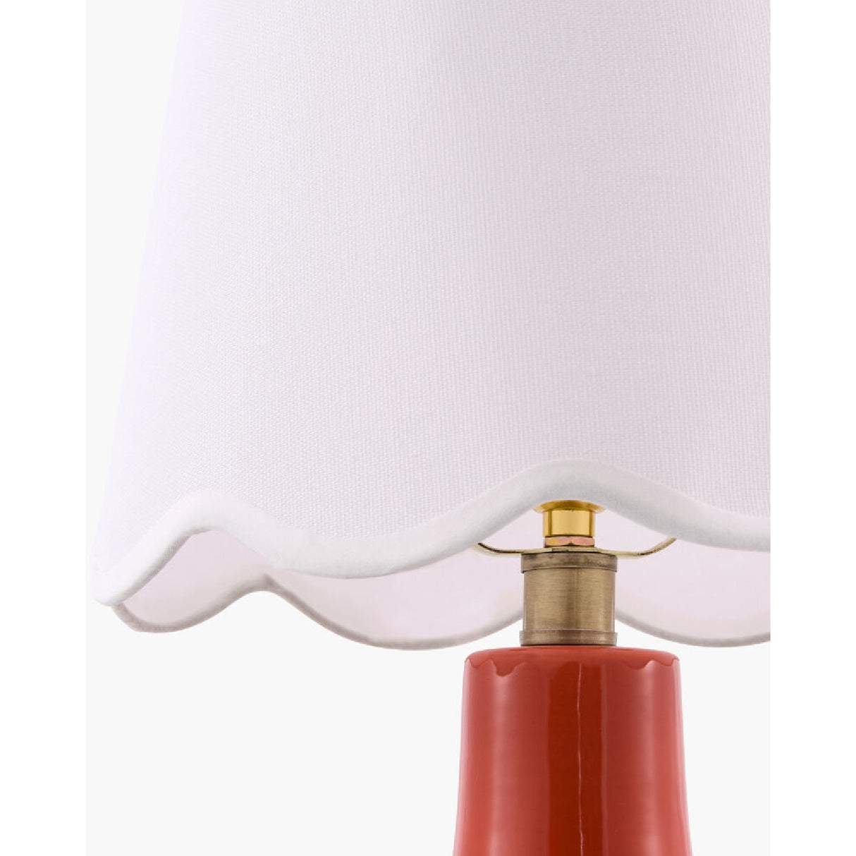 Modern European furniture - Scalloped White Linen Table Lamp - www.oroa.com | Oroa.com