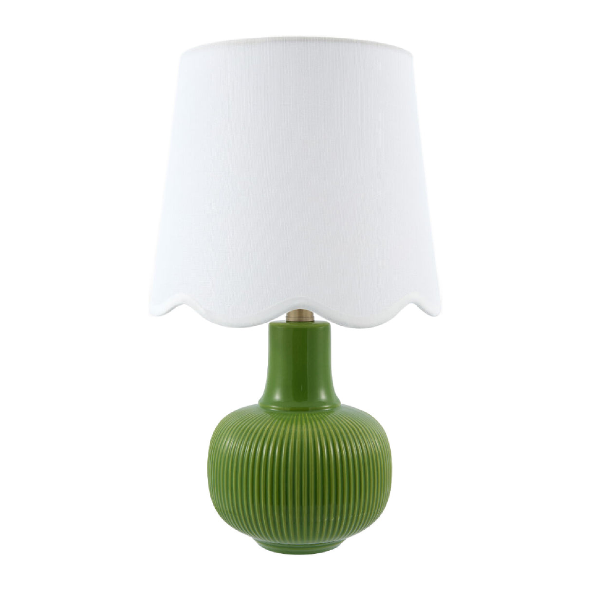 Modern European furniture - Scalloped White Linen Table Lamp - www.oroa.com | Oroa.com