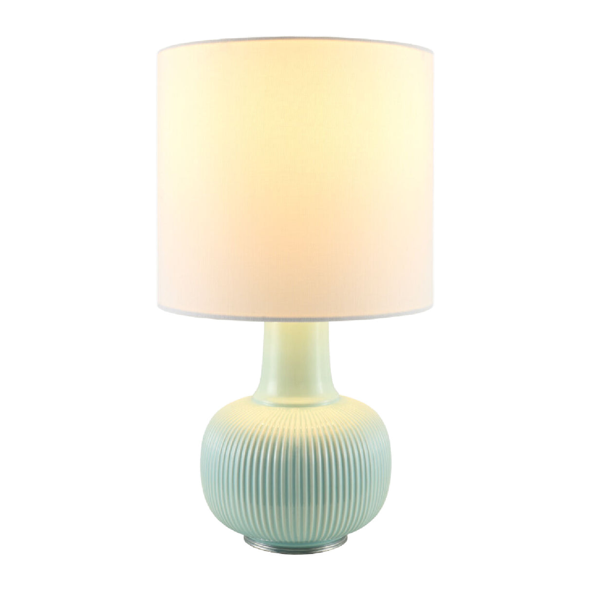 Modern European furniture - Reeded Ceramic Accent Table Lamp - www.oroa.com | Oroa.com