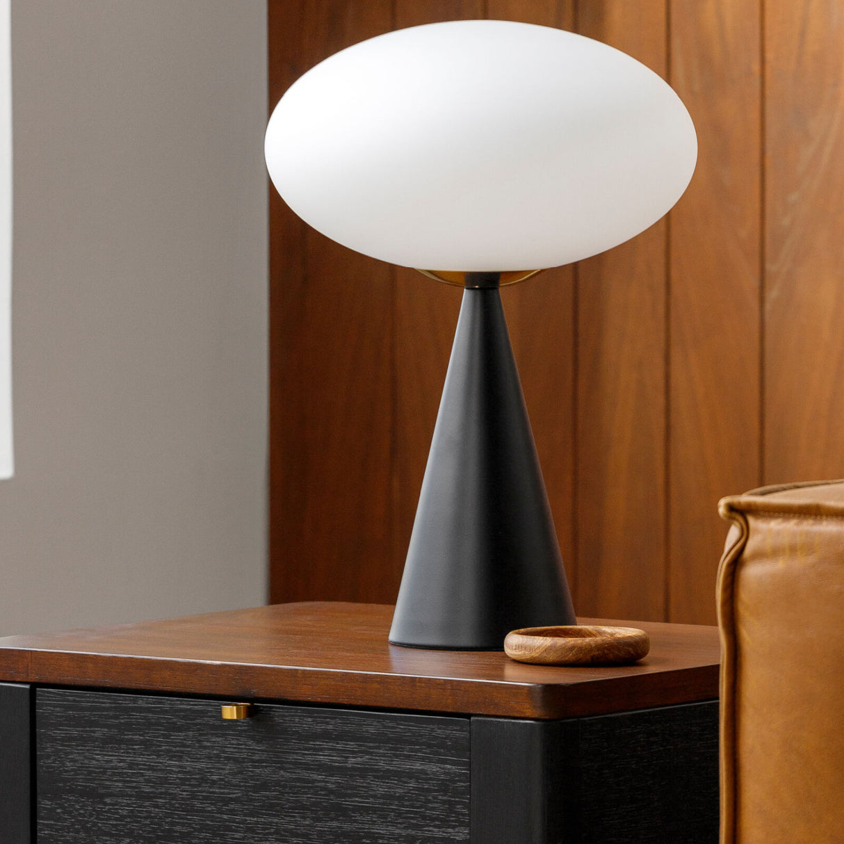 Modern European furniture - Oval White Glass Table Lamp - www.oroa.com | Oroa.com