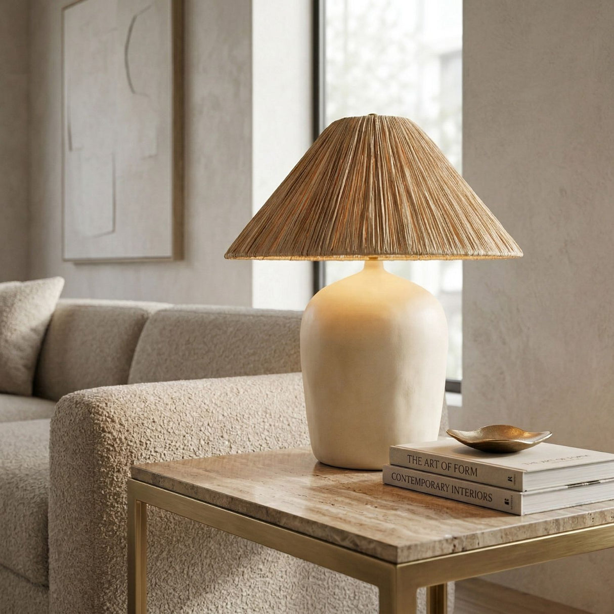 Modern European furniture - Seagrass Fibers Accent Table Lamp - www.oroa.com | Oroa.com