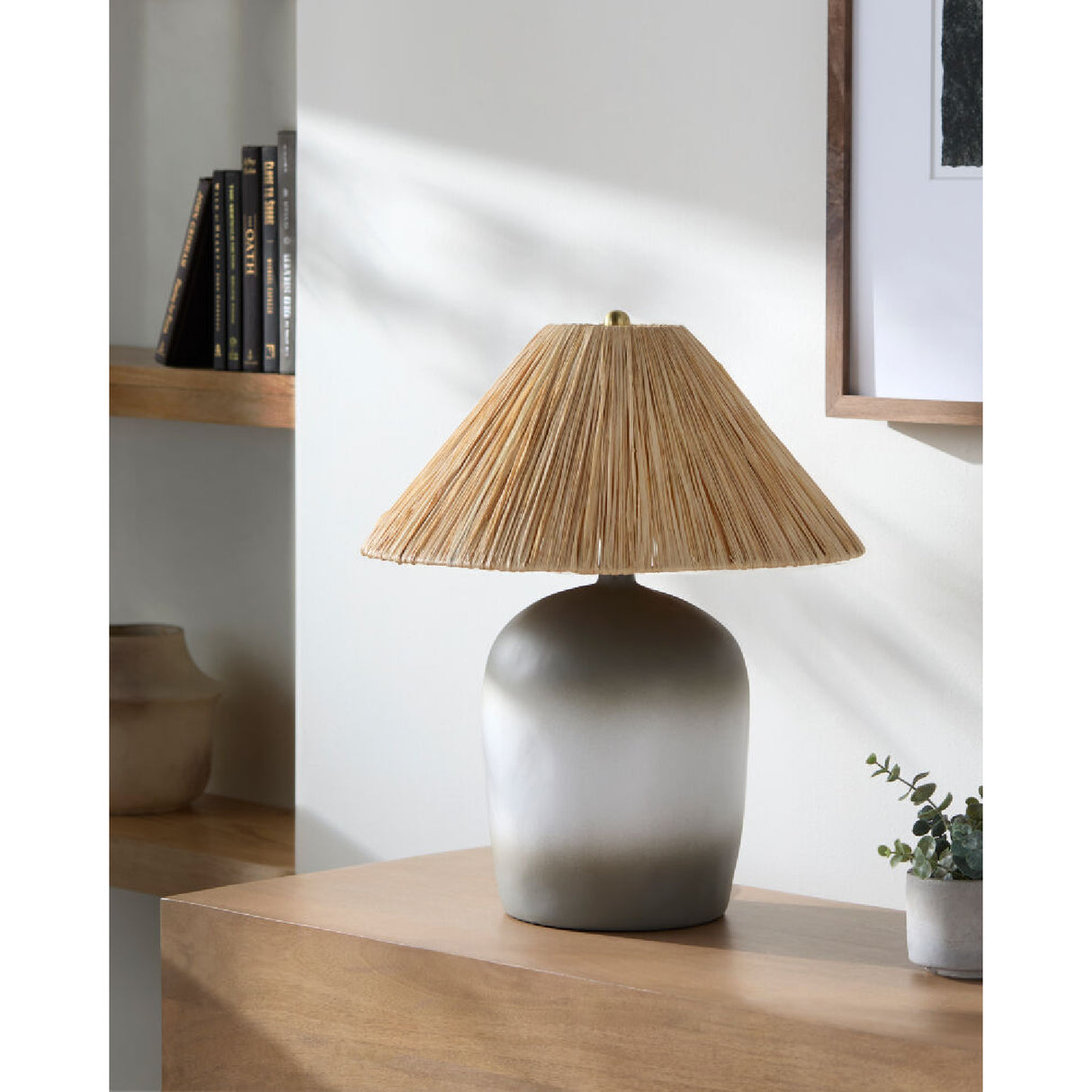 Modern European furniture - Seagrass Fibers Accent Table Lamp - www.oroa.com | Oroa.com
