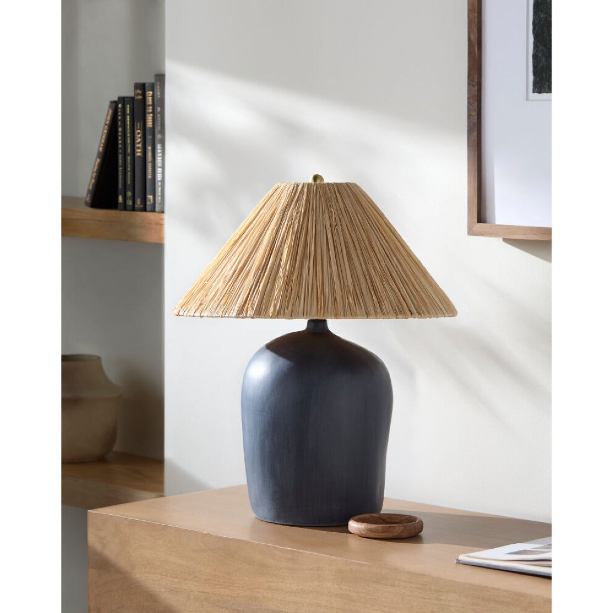 Modern European furniture - Seagrass Fibers Accent Table Lamp - www.oroa.com | Oroa.com