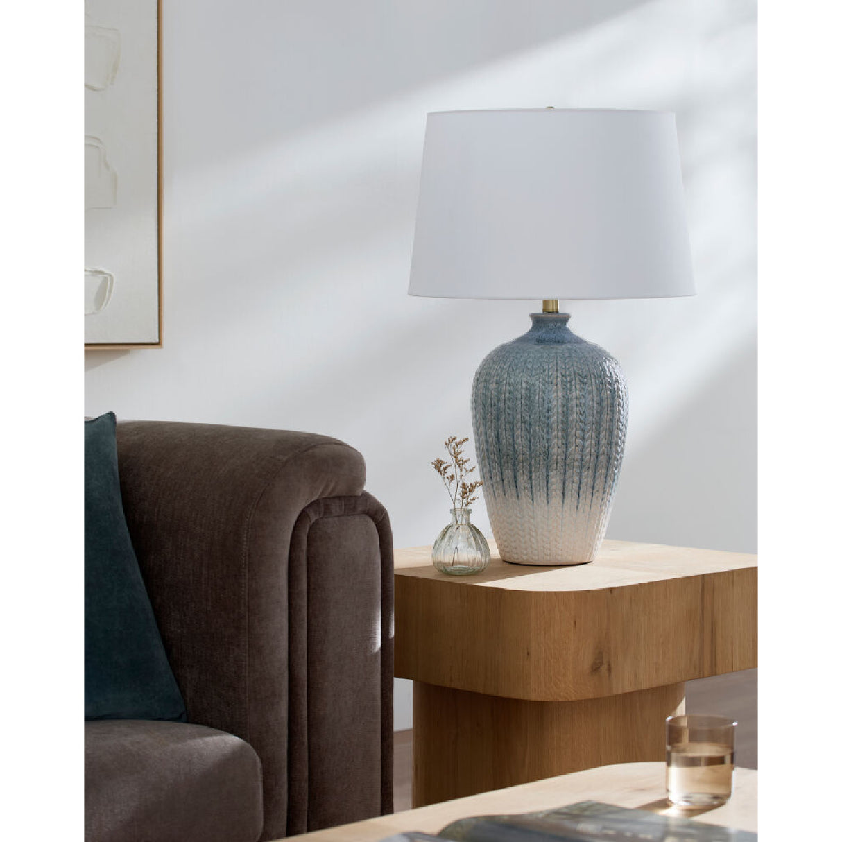 Gradient Blue Ceramic Table Lamp | Oroa.com